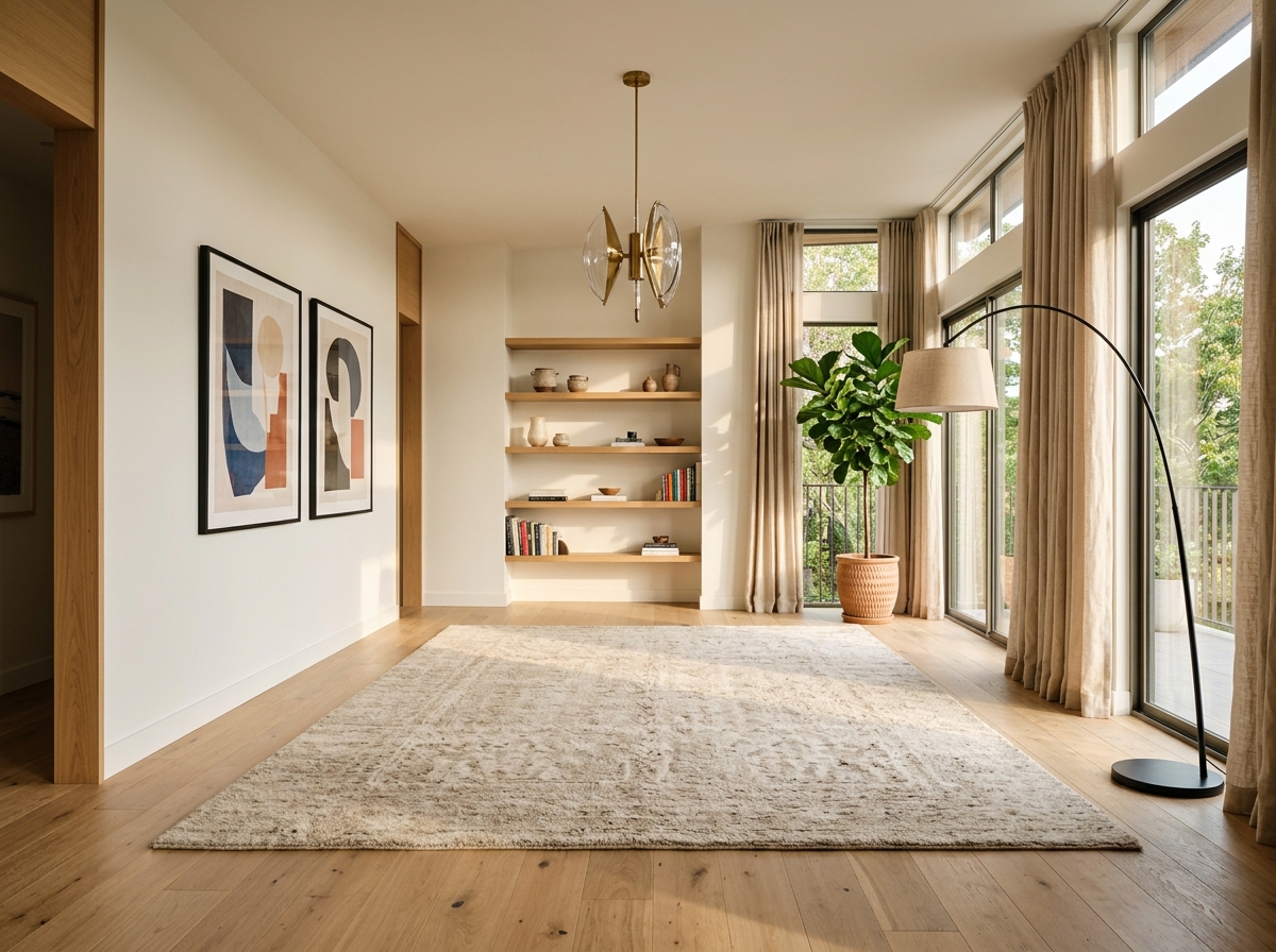 Empty modern living room